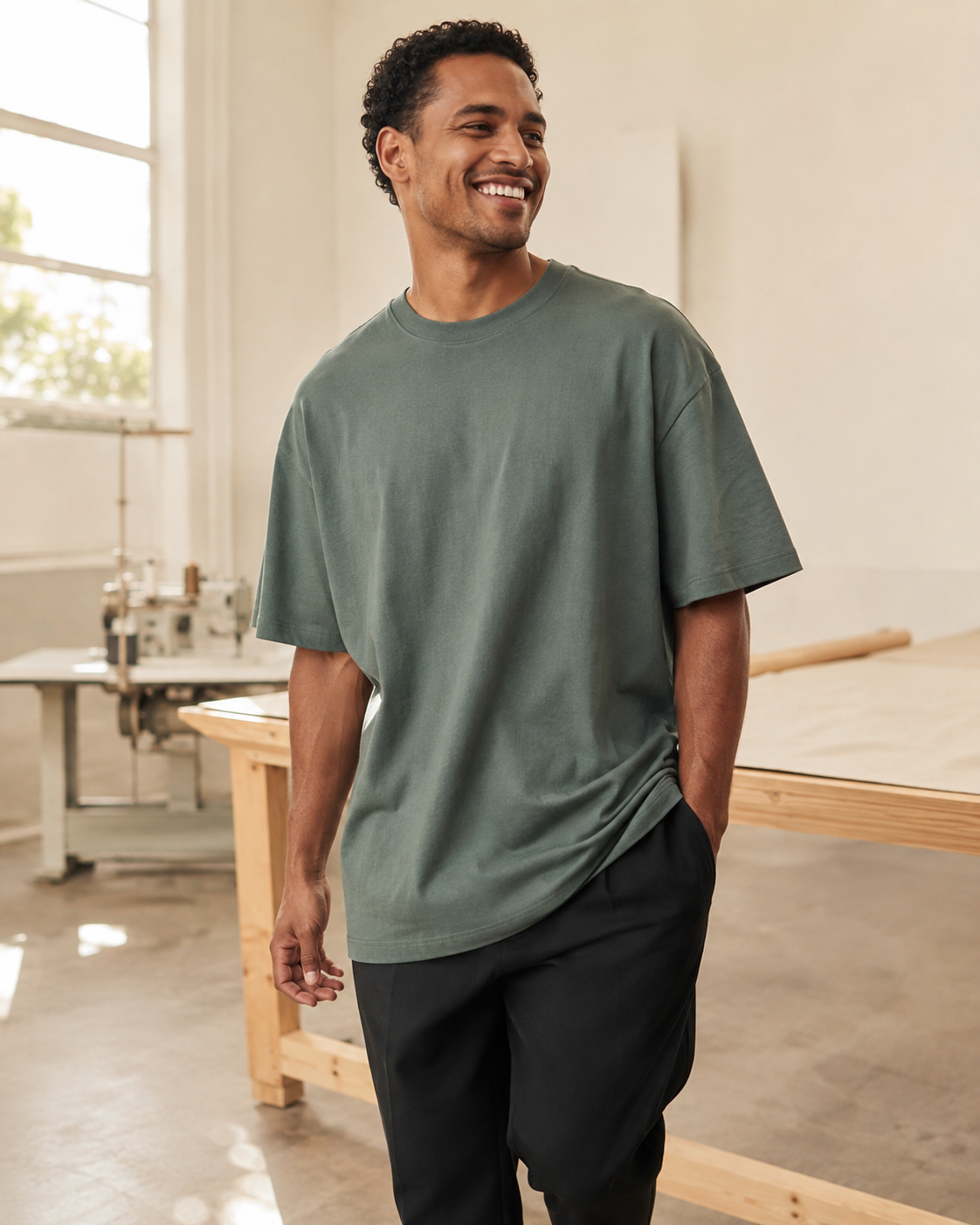 Homem feliz vestindo camiseta mineral FORMA